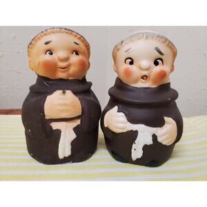 Vintage Monk Salt & Pepper Shakers